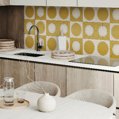 Rectangular wall panel A modern motif with round shapes
