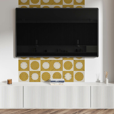 Rectangular wall panel A modern motif with round shapes