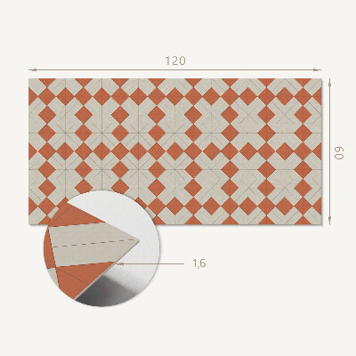 Rectangular bathroom wall panel Rhombic geometric grid