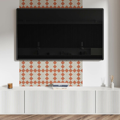 Rectangular bathroom wall panel Rhombic geometric grid