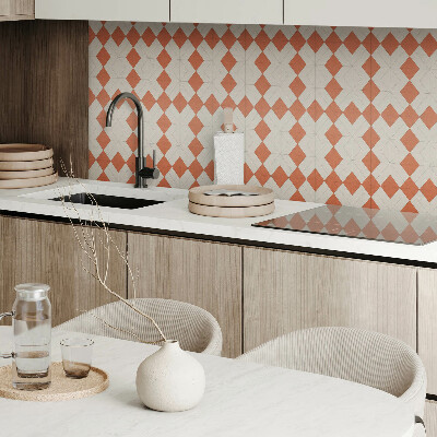 Rectangular bathroom wall panel Rhombic geometric grid