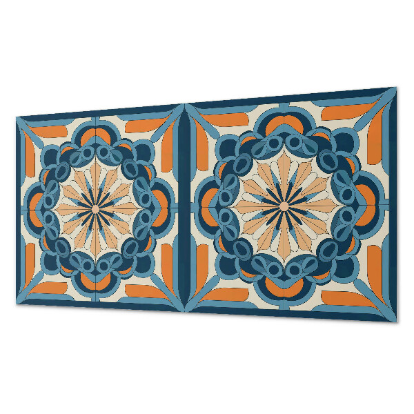 Rectangular wall panel Floral mandala in harmonious circles