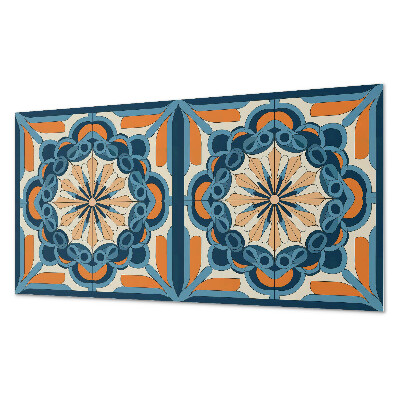 Rectangular wall panel Floral mandala in harmonious circles