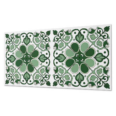 Rectangular bathroom wall panel Plant motif with leaves