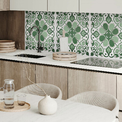 Rectangular bathroom wall panel Plant motif with leaves
