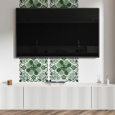 Rectangular bathroom wall panel Plant motif with leaves