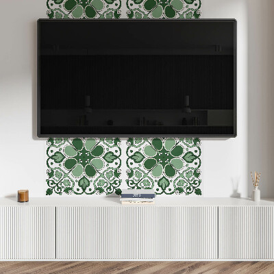 Rectangular bathroom wall panel Plant motif with leaves
