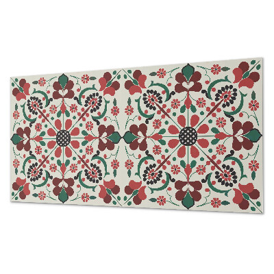 Rectangular wall panel Floral harmony in a symmetrical style