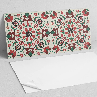 Rectangular wall panel Floral harmony in a symmetrical style