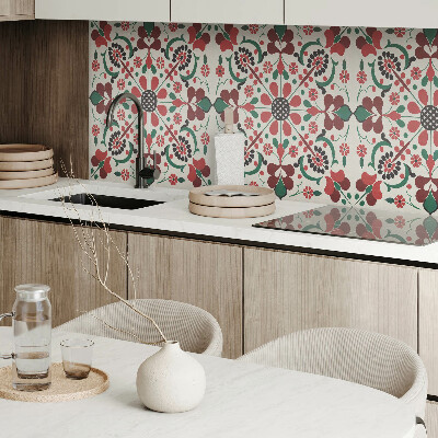 Rectangular wall panel Floral harmony in a symmetrical style