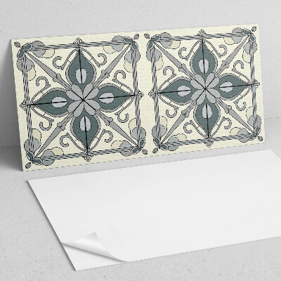 Rectangular bathroom wall panel Floral motif with decorative details