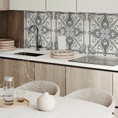 Rectangular bathroom wall panel Floral pattern in harmonious symmetry