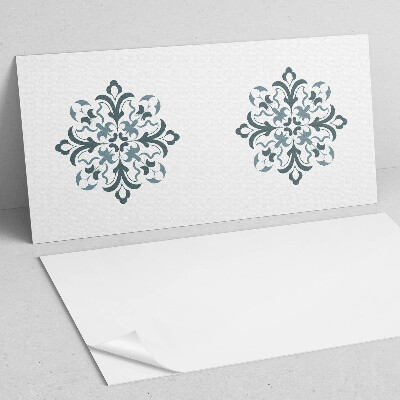 Rectangular wall panel Floral motif in harmonious symmetry