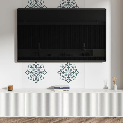 Rectangular wall panel Floral motif in harmonious symmetry