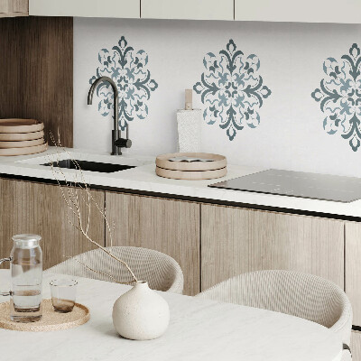 Rectangular wall panel Floral motif in harmonious symmetry