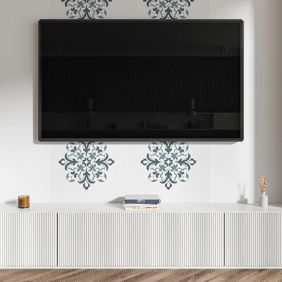 Rectangular wall panel Floral motif in harmonious symmetry