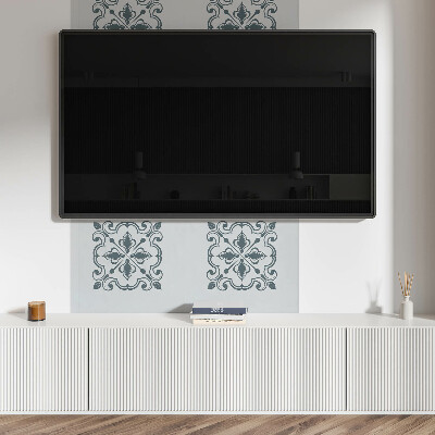 Rectangular bathroom wall panel Plant ornamental pattern