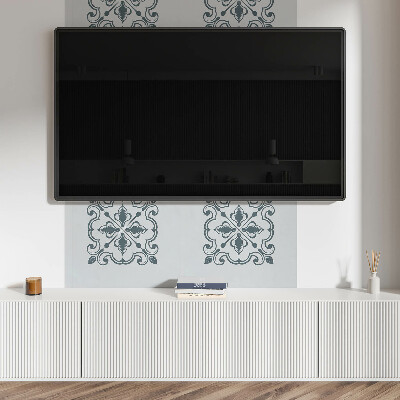 Rectangular bathroom wall panel Plant ornamental pattern