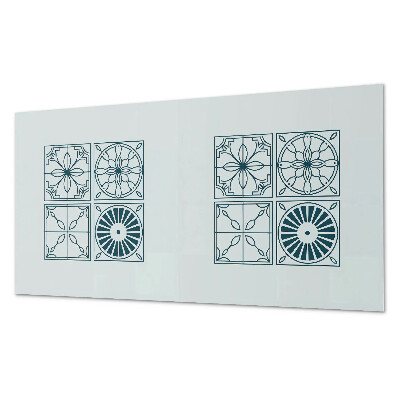 Rectangular bathroom wall panel Tiled patterns in a geometric style