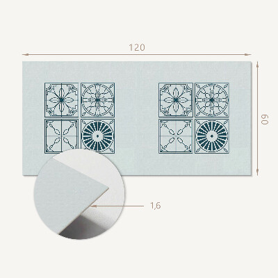 Rectangular bathroom wall panel Tiled patterns in a geometric style