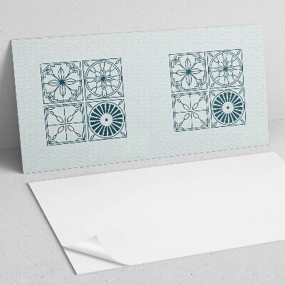 Rectangular bathroom wall panel Tiled patterns in a geometric style
