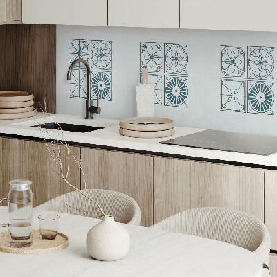 Rectangular bathroom wall panel Tiled patterns in a geometric style
