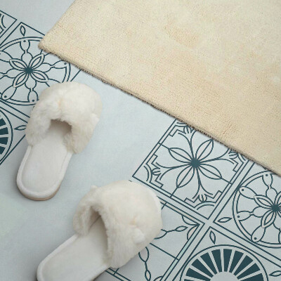 Rectangular bathroom wall panel Tiled patterns in a geometric style