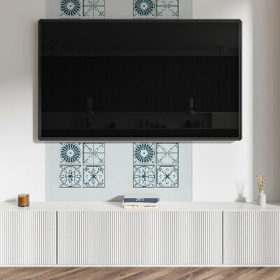 Rectangular bathroom wall panel Tiled patterns in a geometric style