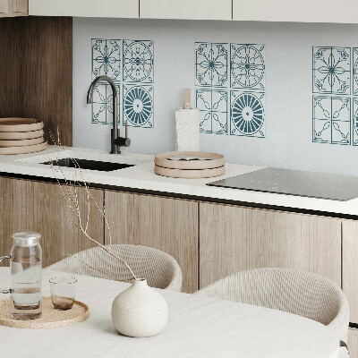 Rectangular bathroom wall panel Tiled patterns in a geometric style