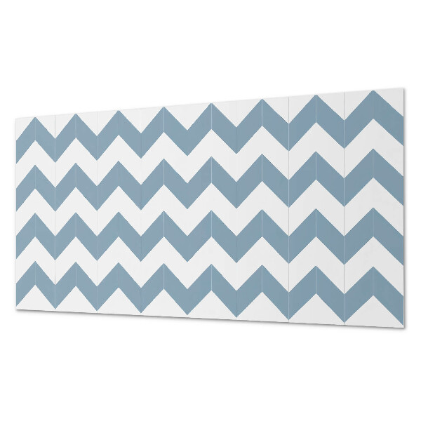 Rectangular wall panel Zigzag graphic motif