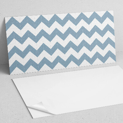Rectangular wall panel Zigzag graphic motif