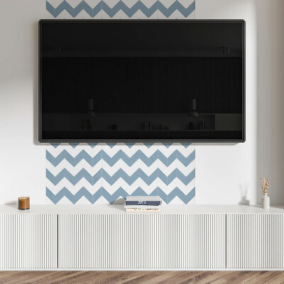 Rectangular wall panel Zigzag graphic motif