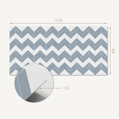 Rectangular bathroom wall panel Zigzag striped design