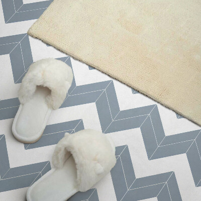 Rectangular bathroom wall panel Zigzag striped design