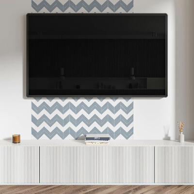 Rectangular bathroom wall panel Zigzag striped design