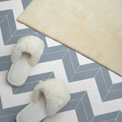 Rectangular bathroom wall panel Zigzag striped design