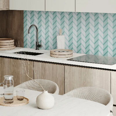 Rectangular wall panel Zigzag striped motif