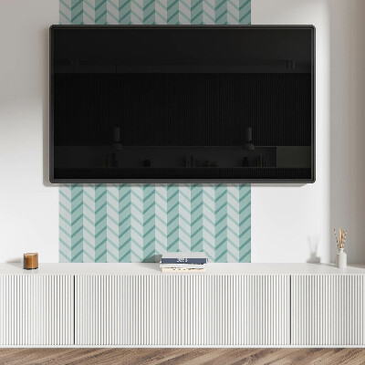 Rectangular wall panel Zigzag striped motif