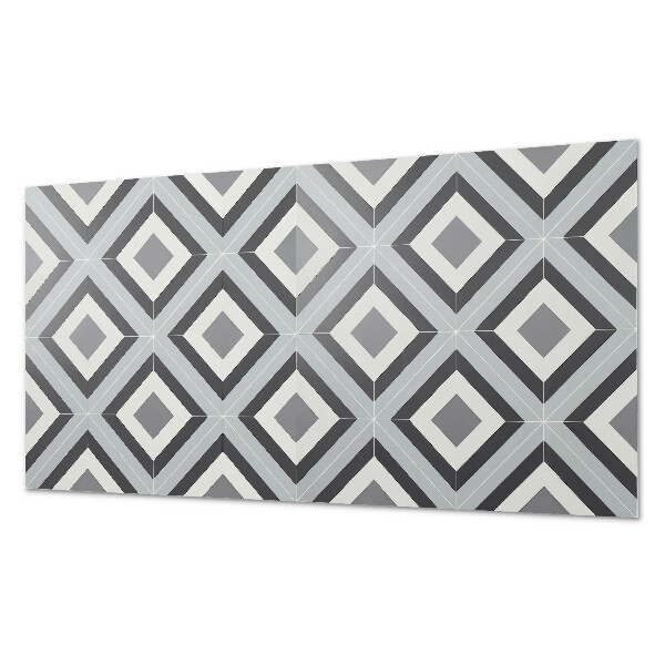 Rectangular bathroom wall panel Rhombus geometric pattern