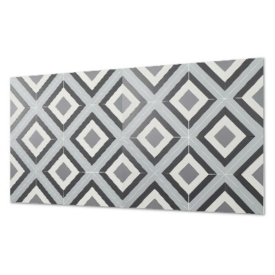 Rectangular bathroom wall panel Rhombus geometric pattern