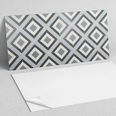 Rectangular bathroom wall panel Rhombus geometric pattern