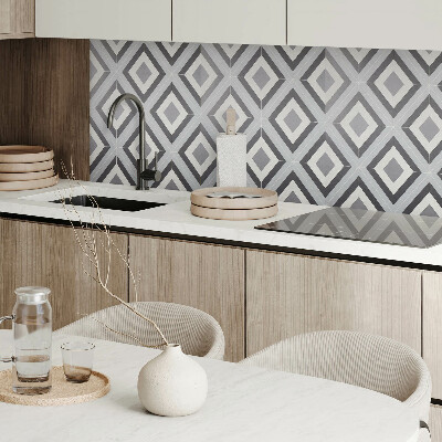 Rectangular bathroom wall panel Rhombus geometric pattern