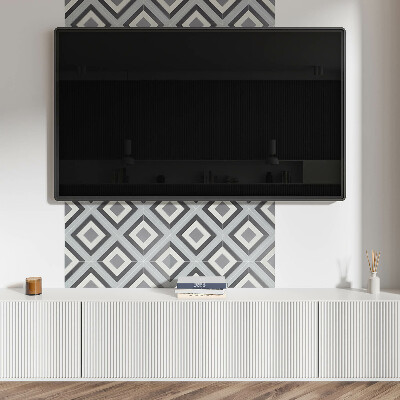 Rectangular bathroom wall panel Rhombus geometric pattern