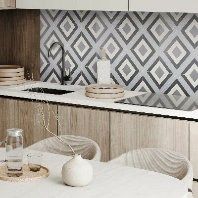 Rectangular bathroom wall panel Rhombus geometric pattern