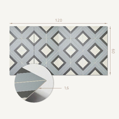 Rectangular decorative wall panel Pastel geometry