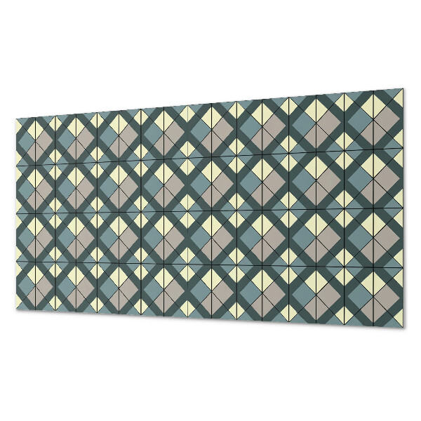 Rectangular wall panel Geometric checkered pattern