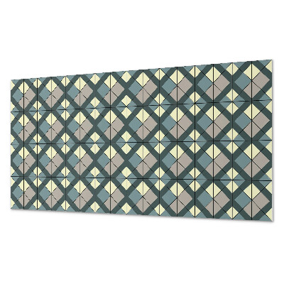 Rectangular wall panel Geometric checkered pattern