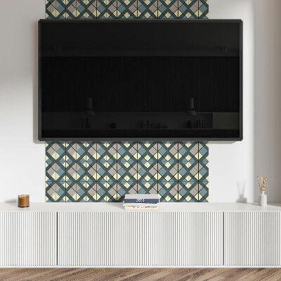 Rectangular wall panel Geometric checkered pattern
