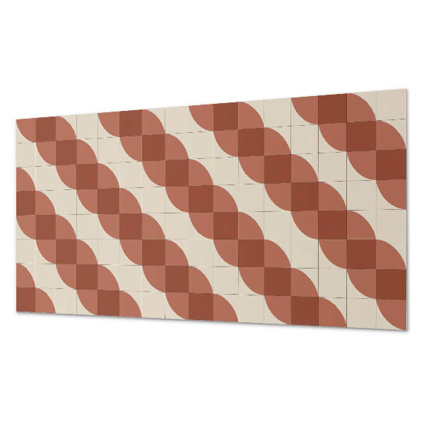 Rectangular bathroom wall panel Geometric wavy pattern