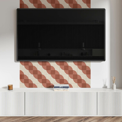 Rectangular bathroom wall panel Geometric wavy pattern